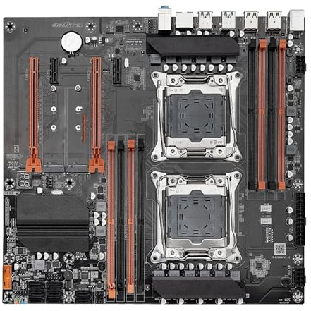 Placa Madre Placa Base For Juegos MOUGOL Fit For X99 con CPU Dual DDR4 M.2 NVME USB3.0 E-ATX LGA2011-3 Compatible Xeon E5 2680 V4 For Servidor