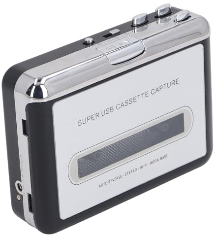 SENECESLI Tragbarer Kassettenkonverter, USB-Player, Retro- und Praktischer Adapter für CD mit Kopfhörer, Konvertieren von Kassetten in MP3, Geeignet für Sport oder Reisen