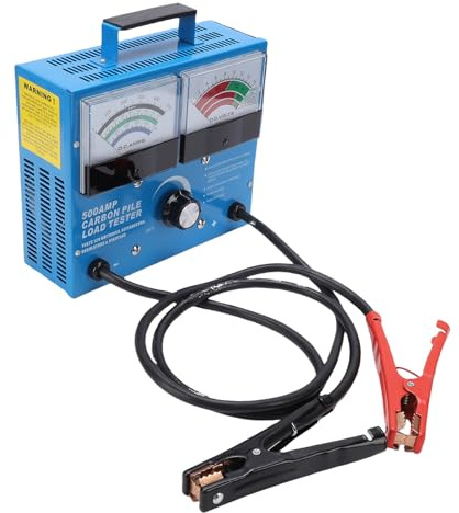 Generic Car Battery Load Tester Accurate 500A Automotive Load Alternator Tester for Carts Motorcycles, MetalABS Construction