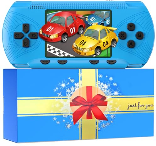 Handheld Games for Kids Adults- 258 Retro Video Games with Rechargeable Battery, 3.0 LCD Screen Portable Gaming Player Xmas Gift for Boys Girls Birthday