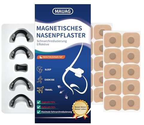 Nose Strips Nasal Strips Verbesserter Typ Nasenpflaster Besser Atmen Gut Anti-Schnarchen, Nicht Schnarchende Pflaster Verbessern die Atmung 40 Stück – 20 Tage Nutzung (Braun)