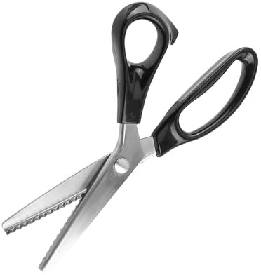 OEBUAFI Zackenschere, 23 Cm, Schneiderschere aus Edelstahl mit Dreieckigen Zähnen, Professionelle Stoffschere Zum Nähen (5 mm)