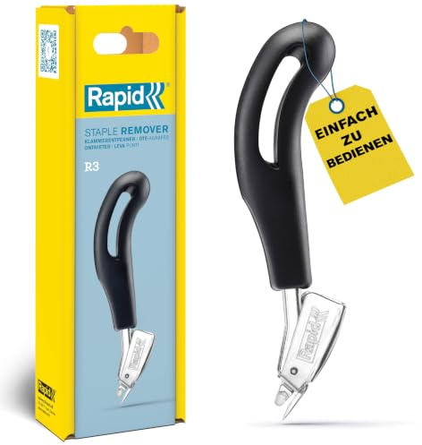 Rapid R3 Klammerborttagare – Kraftfull klammerutdragare i stål med ergonomiskt handtag – Professionell klammerutdragare för tapetsering och DIY (5001701)