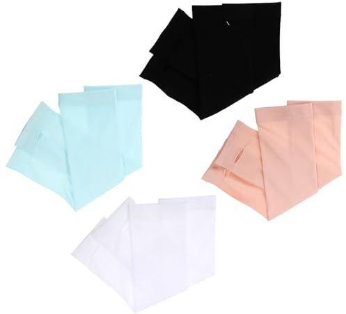 ABOOFAN de Manchons de Solaire en Nylon Respirant 4 Paires Manches Légères et Élastiques en pour Garçon et Filles pour Activités Extérieures