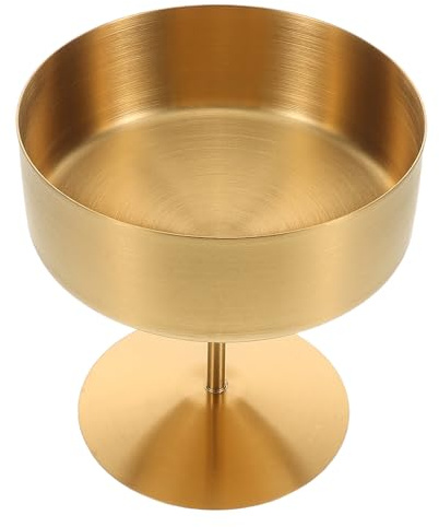 Operitacx Coupe à Glace en Métal en Acier Inoxydable 400ml Base Stable et Design Élégant pour Fête Estivale et Repas Décontractés