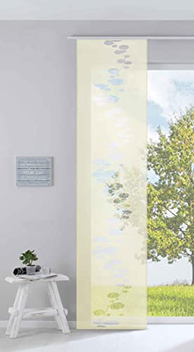 Gardinenbox Moderner Flächenvorhang Raumtrenner Schiebegardine »Bubble« HxB 245x60 cm Creme aus hochwertigem Ausbrenner-Stoff mit Paneelwagen Beschwerungsstange, 85613