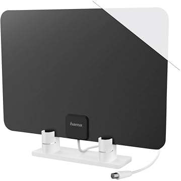 DVB-T/DVB-T2-Zimmerantenne, Performance 15, superflach, Weiß/Schwarz