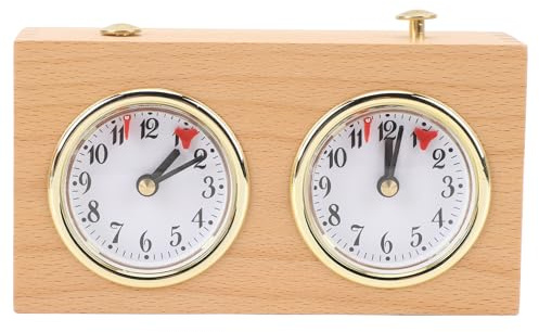 Retro-Analog-Schachuhr-Timer – Mechanische Schachuhr Zum Aufziehen mit Großen, Leicht Ablesbaren Zifferblättern, Keine Batterie Erforderlich