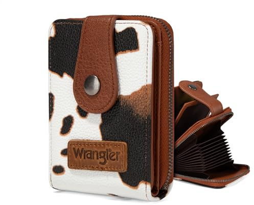 Montana West X Wrangler Small Wallets for Women Compact Credit Card Case With Smooth Zipper and ID Window
