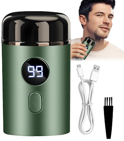 Aohcae Mini Rasierer Herren Elektrisch, Nass- & Trockenrasierer Herren Elektrisch, Portable Wasserdichter Reiserasierer, Elektrischer Rasierapparat Weihnachten Geschenk für Papa, Ehemann und Sohn