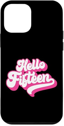 Hello Fifteen 15 anni rosa per le ragazze il suo 15 ° compleanno Custodia per iPhone 12 mini