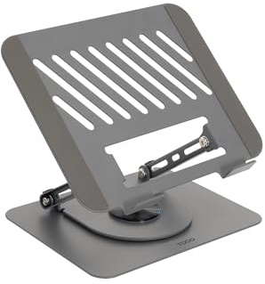 TOOQ PH-Dafne-G - Soporte Elevador con rotación 360° y Ajustable, para Dispositivos de 11”-17”, Color Gris Oscuro