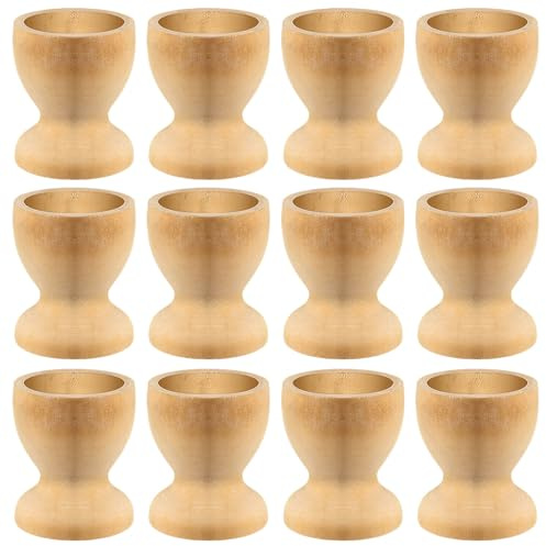 POPETPOP Portahuevos de Madera sin Terminar 25 Piezas Soporte Individual para Huevos 33X38 CM Huevera DIY para Expositor Compacto para Huevos de Pascua y Manualidades