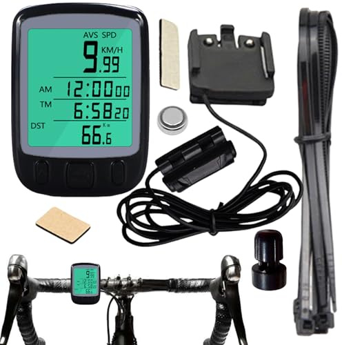 Compteur De Vitesse GPS pour Vélo - Compteur Kilométrique pour Vélos | Comptteur Vitesse Filaire Étanche avec Écran LCD | Cycloordinateurs Multifonctions | Traqueur De Kilométrage De Données Claires