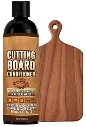 Huile pour Planche à Découper | Nettoyant et Conditionneur Alimentaire 100 ml | Huile pour Cuillères en Bois et Bloc de Boucher - pour Cuisine, Ustensiles de Cuisson, Cuillères