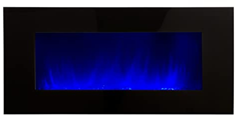 Chemin’Arte Cheminée Électrique Effet Flammes Murale LEDs Volcano XXL WiFi - Conçue en France - 122x16x52 cm - Garantie 2 Ans