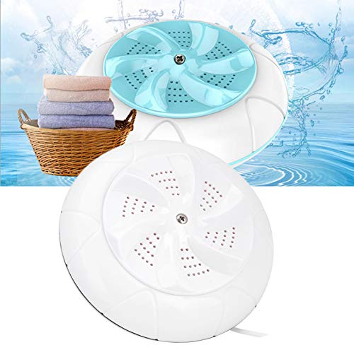 Mini Portable Turbo Automatic Electric Washing Machine Washer Laundry Household Small Ultrasound Turbo Travel(White)