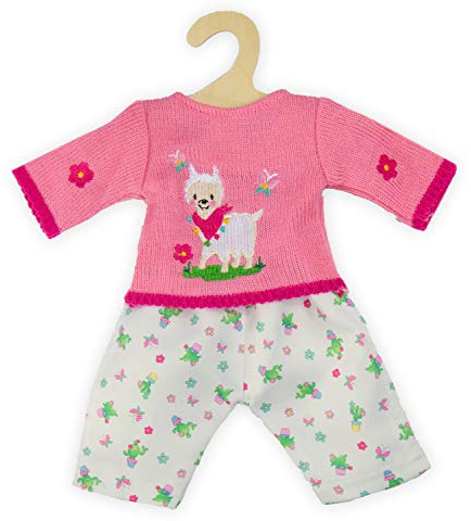 Heless 1935 - Bekleidungs-Set für Puppen mit Alpaka Oskar Design, 2 teilig mit Pullover und Hose, Größe 28 - 35 cm