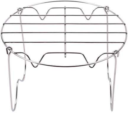 1 PC Stainless Steel Steamer Rack Trivet with Handles for Instant Pot, Used in the Oven, Cooking, or Microwave Oven, Diameter 20cm