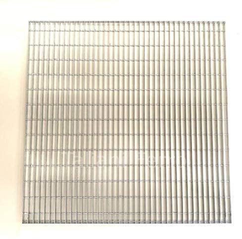 Grigliato bordato zincato a caldo, maglia 76x25mm, sezione piatto 25x2mm. Taliani Ferro (1000x1000mm)
