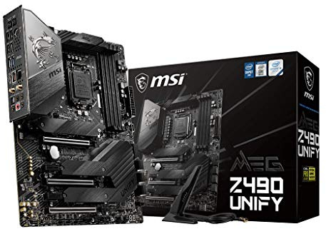 MSI MEG Z490 Unify ATX Carte mère pour Gaming Intel Core LGA 1200 Socket SLI/CF, Trois emplacements M.2 USB 3.2 Gen 2x2, Wi-FI 6