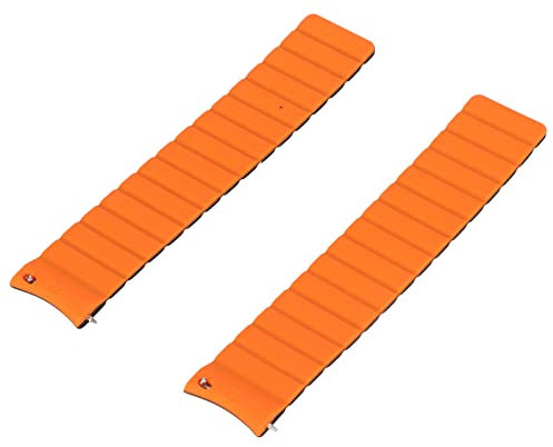 ciciglow 2 Stück Uhrenarmband, Silikon Uhrenarmband, Universelles Magnetisches Uhrenarmband, für GTR 3 3 Pro 22 Mm, für Business, Schule, Arbeit, Party(Schwarzorange)