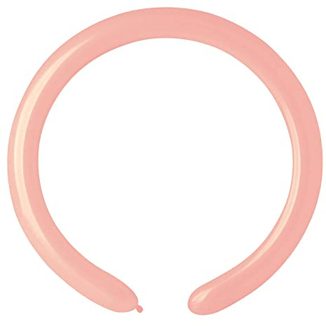 Busta 100 palloncini modellabili in lattice naturale Premium Quality D4 (Ø 5cm / 2), rosa pastello