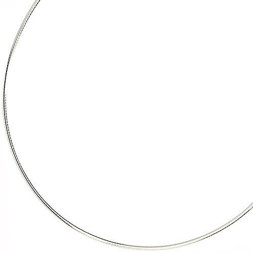 1,2mm Halsreif Reif Omegakette Kette Collier 925 Silber rund 42cm Damen