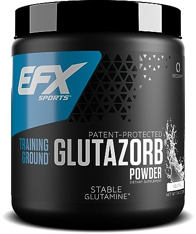 EFX Sports Training Ground Glutazorb Powder | Highly Concentrated, pH Correct Glutamine Supplement | Digestion & Immune Support | 140 Servings (Unflavored)