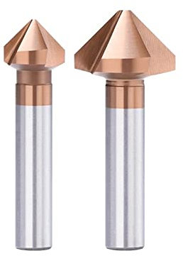 3 flauta biselado 90 Degees 4,5-50mm 6542 avellanador broca madera Metal agujero herramienta de perforación Metal 1 Uds (Color : Bronze 6.3mm)