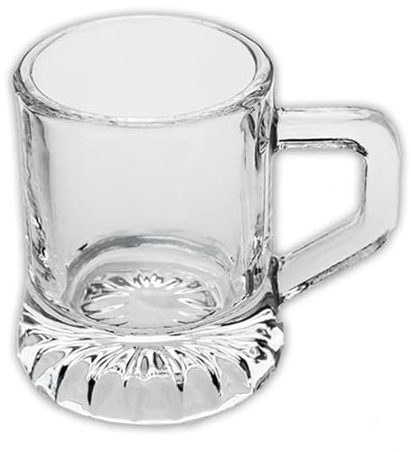 Carlso 72x Schnapsglas aus Glas mit Henkel, am Band, Party JGA Shotglas (Transparent, 72)