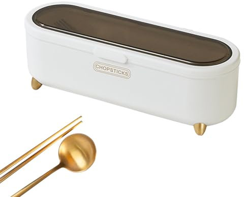 Valigetta portaoggetti, organizer per posate, portaposate, contenitore compatto per bacchette con scarico, supporto per bacchette da cucina leggero e riutilizzabile