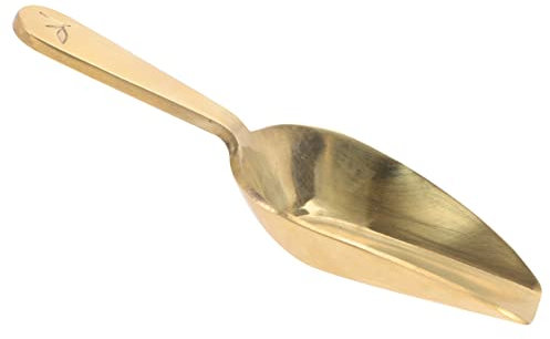 COLLBATH Messing Teelöffel Für Losen Tee Metalllöffel Kleiner Löffel Für Würfelbonbons Praktischer Loser Teelöffel Langlebig Für Zuhause Und Restaurant