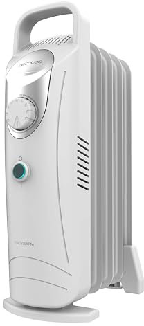 Cecotec Radiatore Ad Olio 5 Moduli Readywarm 500 Space White. 500W, Riscalda Fino A 10M². Tecnologia Warmspace, Protezione Surriscaldamento, Facile Trasporto Con Easygo. Ideale Per Piccoli Ambienti.