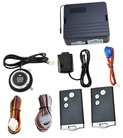 LALADEFIEE 12v Di Allarme Antifurto Auto Con Controllo Remoto e Avviamento Ignizione Sicurezza Ottimizzata Per Veicoli e Camper Allerta Vibration e Led Indicatore