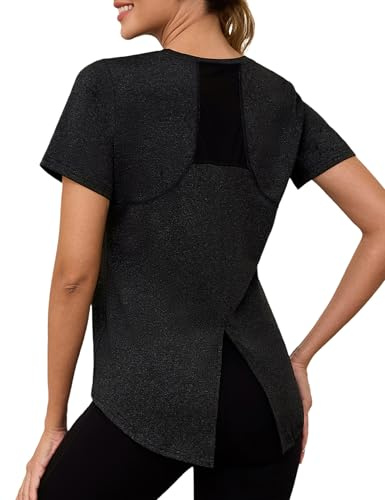 Gyabnw Sportshirt Frauen Kurzarm Leichtes Atmungsaktiv Funktions Sport Oberteile Damen Rundhals Sport Top Für Fitness Laufshirt Yoga