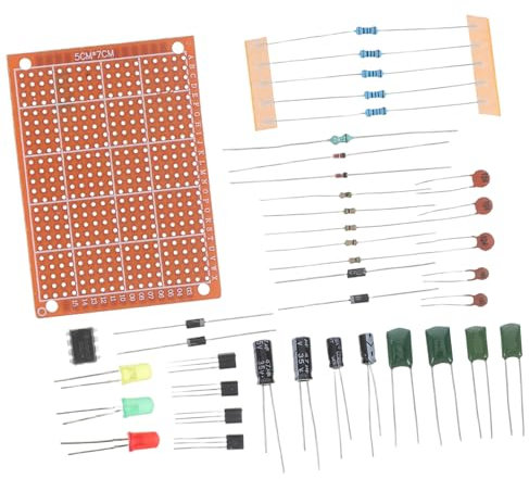 TOPPERFUN Basic Electronics Learning Kit with Breadboard and Soldering Practice Components for Beginners DIY Electronic Circuit Projects Educational Toy