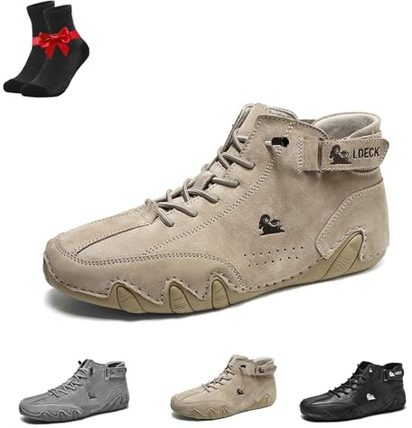 Kirposh Alpaca Barefoot Shoes,Casual Shoes,Leather Barefoot Shoes,Waterproof Pain Relieving Barefoot Shoes,Outdoor Shoes(Khaki,7 UK)