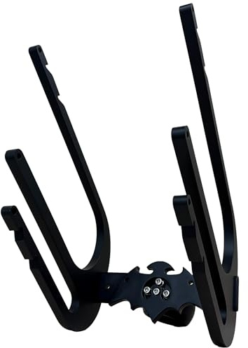 XnoKrifa SurfWing™ Wakesurf Rack for Boat Tower, Surfboard/Wakesurf Board Holder with Wide Surf Slot + Wake Slot, Fits Surf Style, Hybrid, Skim and Wakeboards (Black)
