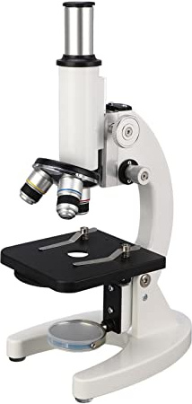 BAFOVY Microscopio Monocular 640X, Kit de Microscopio HD de Acero Inoxidable con Volante de Enfoque Coaxial Dual, Visión de 45 Grados, Ocular Gran Angular para Observación de Materiales de Estudio de