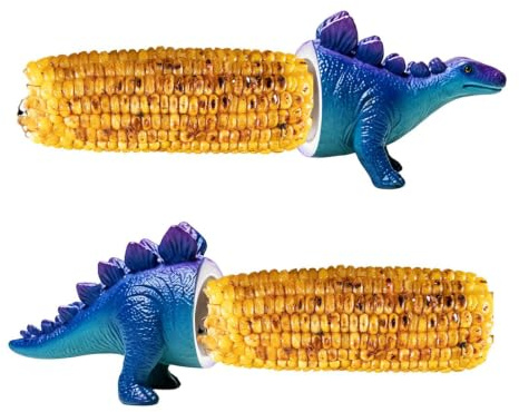 Dinosaurie majs på kolvhållare | värmebeständigt dinosauriedesignspett verktyg | majshandtag | för fest grill picknick camping utomhus