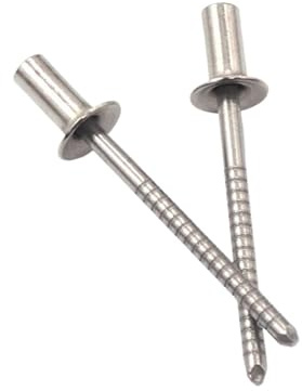 50 Uds. Remaches ciegos de extremo cerrado 304 remache impermeable acero inoxidable cabeza avellanada remaches mandril M3/M3.2mm