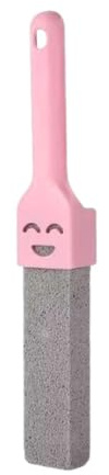 Brosse WC en pierre ponce – Nettoyeur à manche pour surfaces de salle de ba | Pierre de nettoyage pour toilettes, pierre à récurer ménagère | Entretien salle de bain et cuisine, nettoyage multi-surfaces,