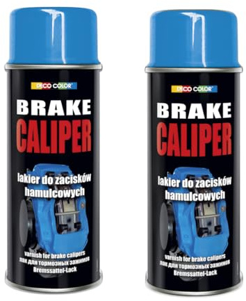 DECO COLOR BRAKE CALIPER DRUM SPRAY PAINT HIGH GLOSS MOTO CAR SPORT TUNING (blue)