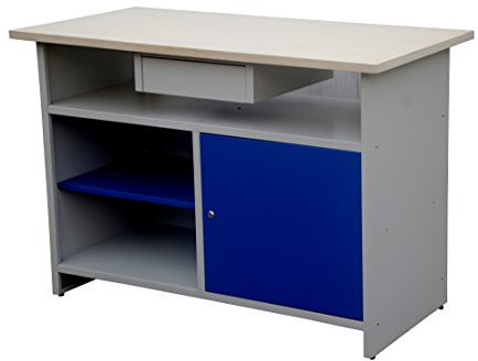Tavolo Banco da lavoro con TOP in Multistrato e struttura in metallo 120 x 60 x 84