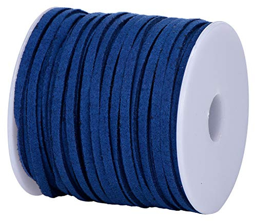 DonDon Cinta de terciopelo de 3 mm - DIY Rollo de 30 metros - azul