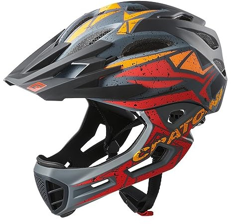Cratoni Helmets GmbH C-Maniac Pro Fahrradhelme Schwarz/Rot/Orang Matt S/M