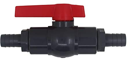 Valvula esfera agua roscada grifo bola pvc racor conector manguera jardin llave de paso plastico para piscina agricola (Roscado 1/2 + OD12mm)