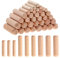 Kinsinder 650Pcs Dowel Pins Set Wooden Dowels Pins Assorted Wooden Dowels Hard Wood Grooved Plugs for Furniture Door and Art Projects
