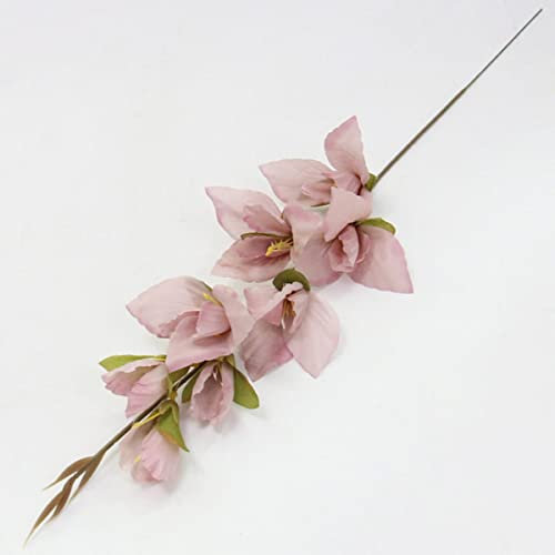 2021 Künstliche Gladiolen-Blumenzweig aus Seide, Dekoration für Wohnzimmer, Zuhause, Party, Hochzeit, Blumenarrangement, Foto-Requisiten, Dunkelviolett